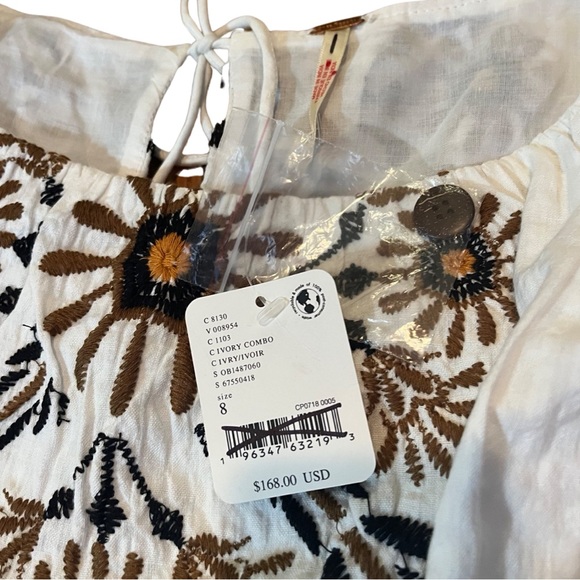 Free People NWT Sardinia Cut-out Detail Mini Dress In Ivory-white - Picture 13 of 15